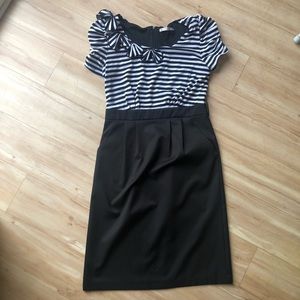 Black and White short sleeve dress